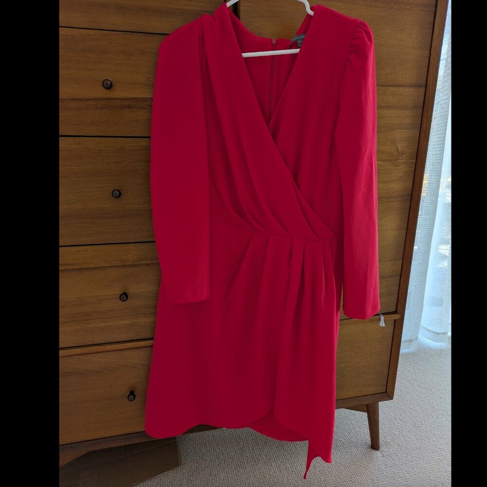 Julia Jordan Raspberry Faux Wrap Dress